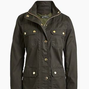 J Crew petite small resin-coated twill jacket